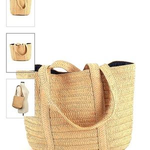 Draper James straw tote bag beach bag super cute NWOT